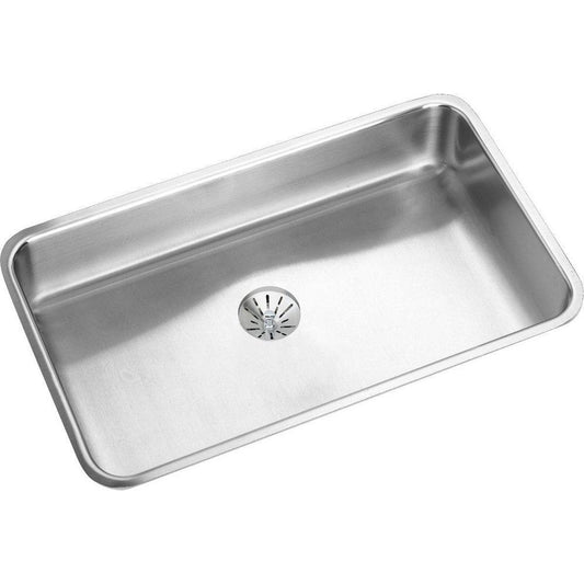 Elkay Lustertone® 30-1/2 in. Undermount Stainless Steel Single Bowl Kitchen Sink in Lustertone