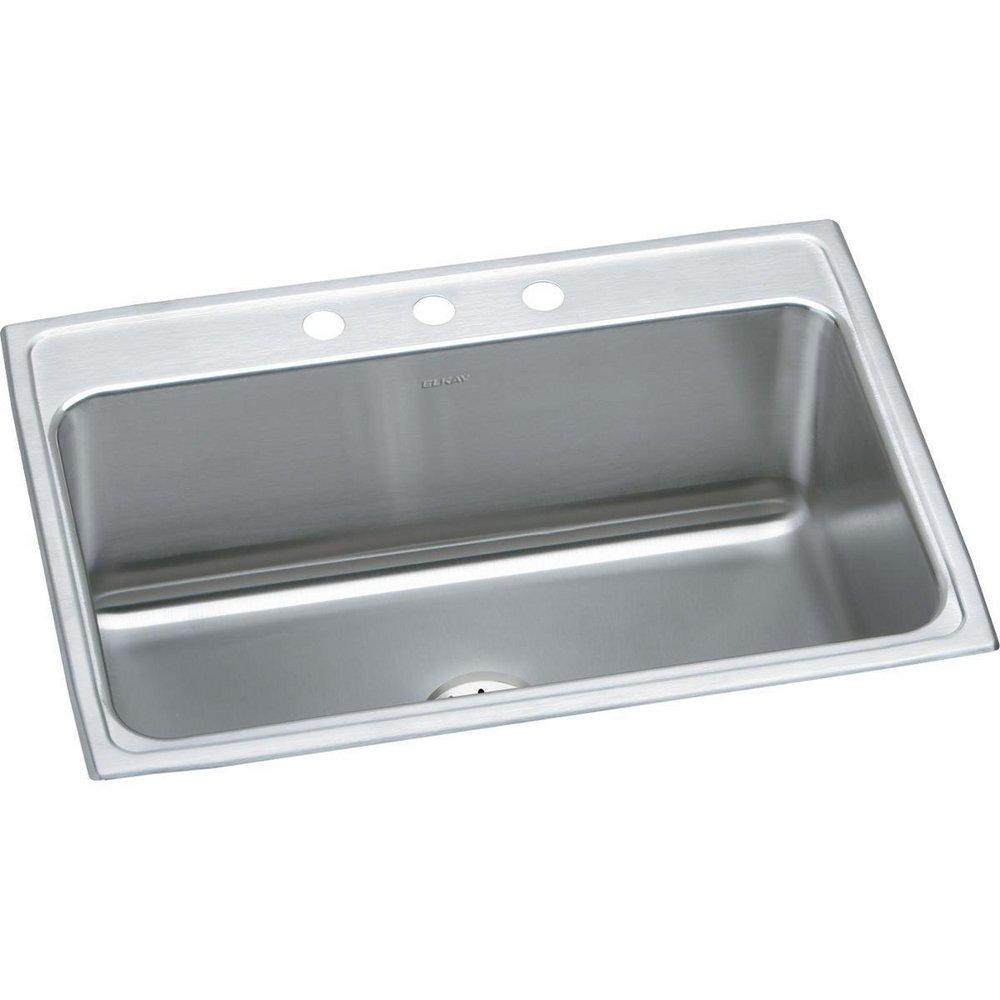 Elkay Lustertone® 31 in. Drop-in Stainless Steel Single Bowl Kitchen Sink in Lustrous Satin