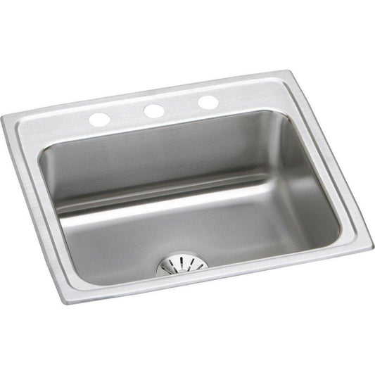 Elkay Lustertone® 22 in. Drop-in Stainless Steel Single Bowl Kitchen Sink in Lustrous Satin