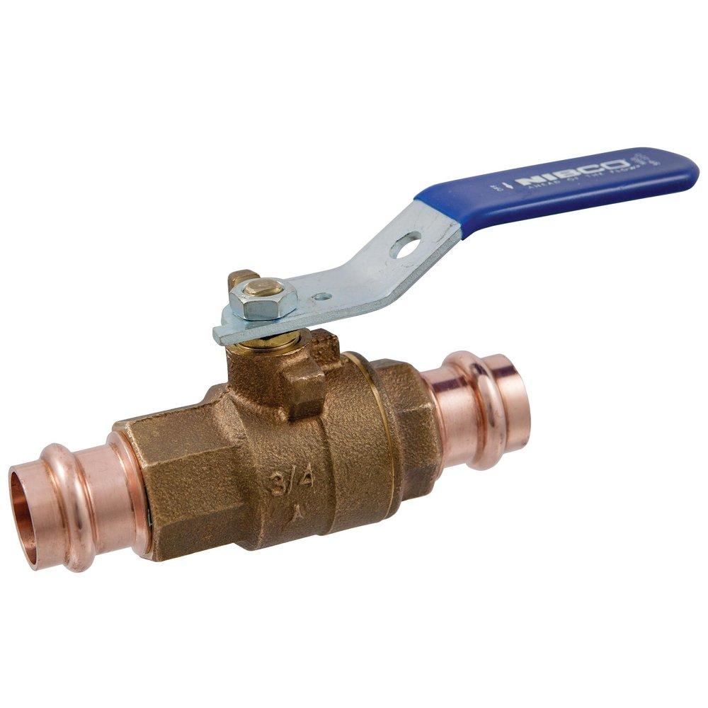 NIBCO PC-585-70 1/2 in. DZR Bronze Full Port Press 250# Ball Valve