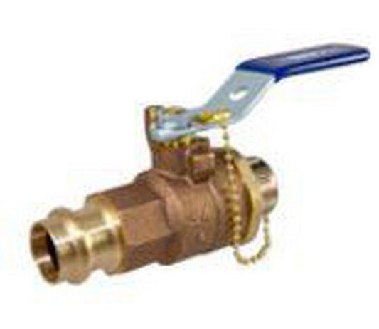 NIBCO PC-585-70-HC 3/4 in. Bronze Full Port Press x GHT 250# Ball Valve