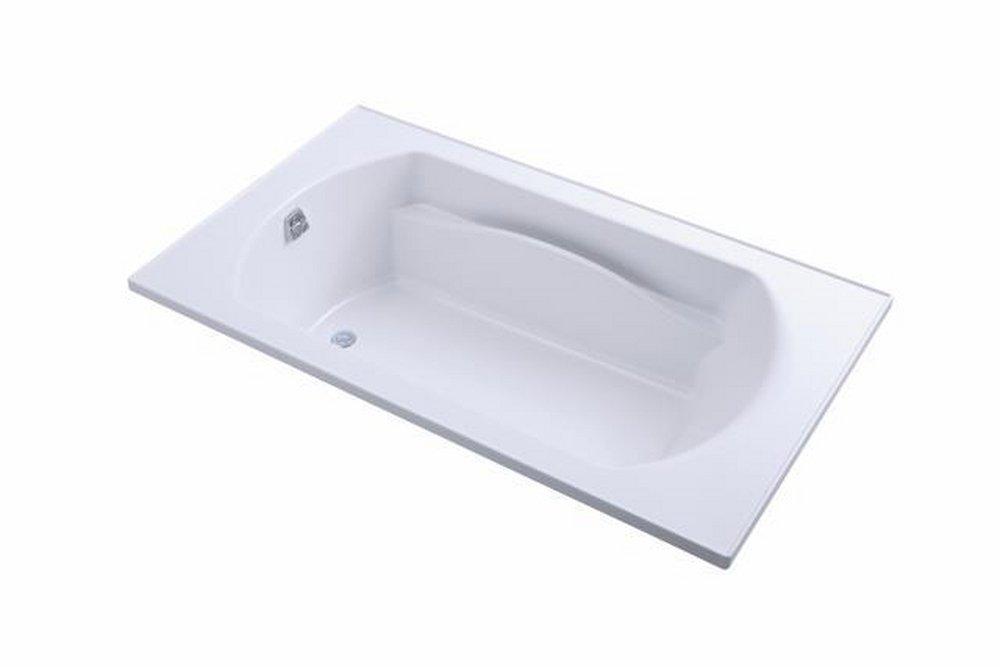 Sterling Lawson® 72 x 42 in. Soaker Drop-In Bathtub with End Drain in White