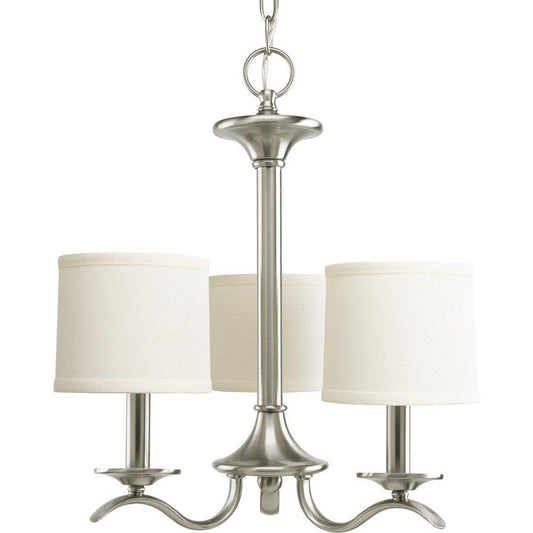 Progress Lighting Inspire 18 in. 60 W 3-Light Medium Candelabra Chandelier in Brushed Nickel