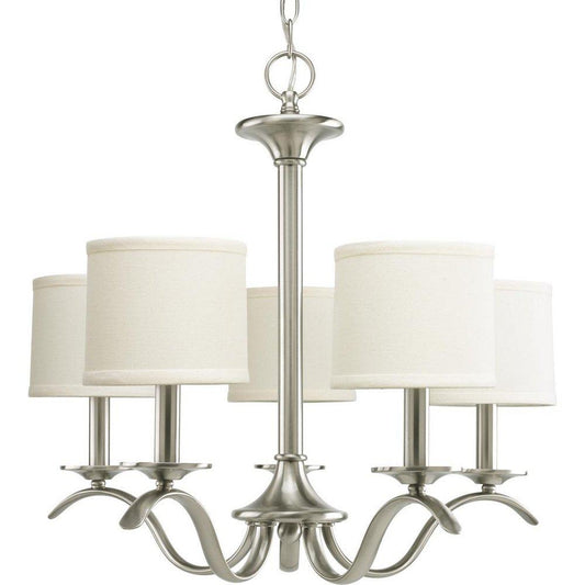Progress Lighting Inspire 60 W 5-Light Candelabra Chandelier in Brushed Nickel