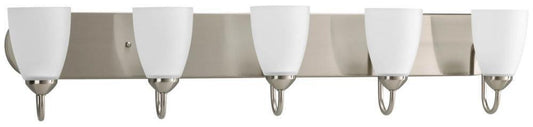 Progress Lighting Gather 100W 5-Light Medium Base Bracket in Brushed Nickel