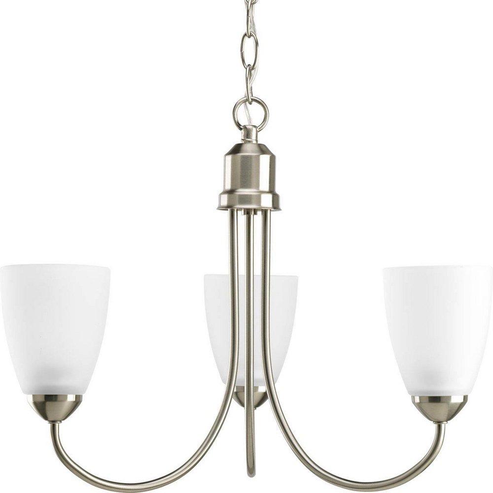 Progress Lighting Gather 3 Light 100W Chandelier Brushed Nickel