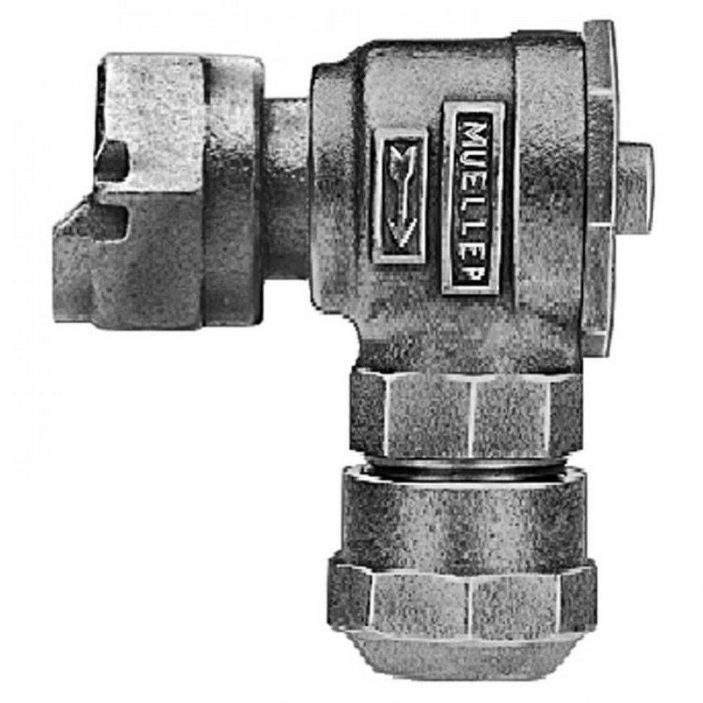 Mueller Company H-14269N 5/8 in, 3/4 in Stainless Steel Meter Swivel Nut x Compression Dual Check Valve