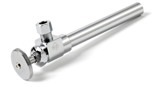 1/2 x 3/8 in. Sweat x OD Tube Wheel Angle Supply Stop Valve in Chrome Plated