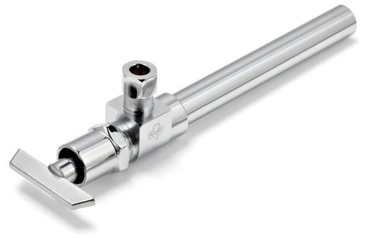1/2 x 3/8 in. Sweat x OD Tube Wheel Angle Supply Stop Valve in Chrome Plated
