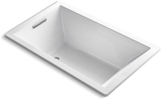 KOHLER Underscore® 60 x 36 in. Soaker Drop-In Bathtub with End Drain in White