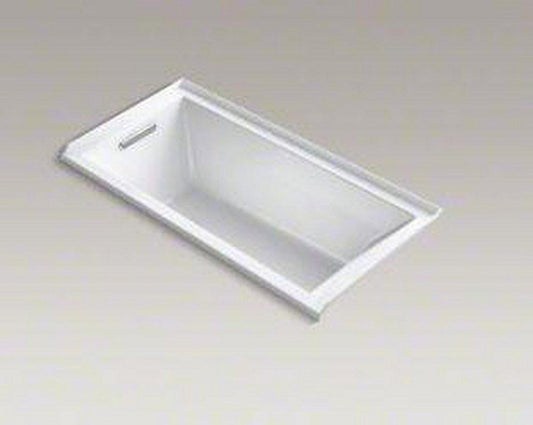 KOHLER Underscore® 60 in. x 30 in. Soaker Alcove Bathtub with Left Drain in White
