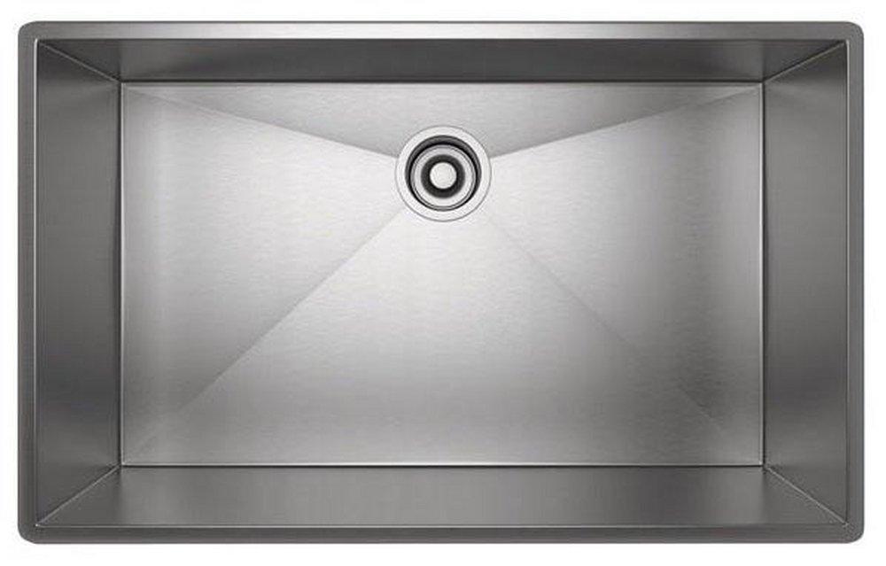 ROHL® Caswell® 31-1/2 in. Dual Mount Stainless Steel Single Bowl Kitchen Sink in Brushed Stainless Steel