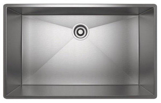 ROHL® Caswell® 31-1/2 in. Dual Mount Stainless Steel Single Bowl Kitchen Sink in Brushed Stainless Steel