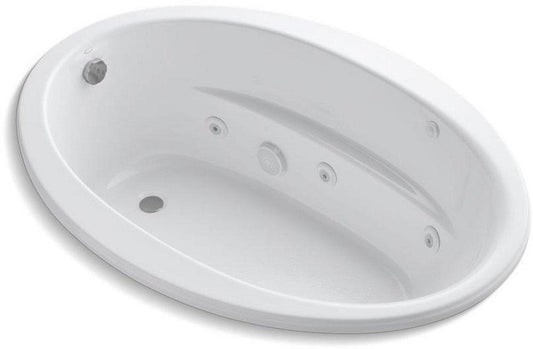 KOHLER Sunward® 60 x 42 in. Whirlpool Drop-In Bathtub with Reversible Drain in White