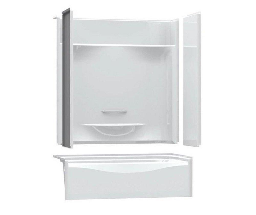 Aker by MAAX Professional 59-7/8 in. x 30-1/8 in. Tub & Shower Unit in White with Right Drain