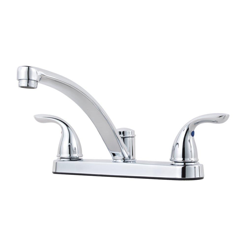 Pfister Pfirst Series™ Two Handle Kitchen Faucet in Polished Chrome
