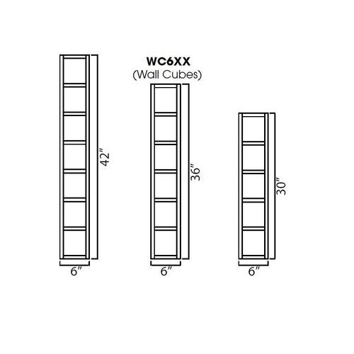 AW-WC636 ( (AW-GW-TW-PW) Wall Cube 6"Wx12"Dx36"H)