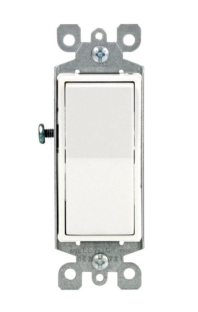 LEVITON Decora® 15 Amp Rocker Switch, White