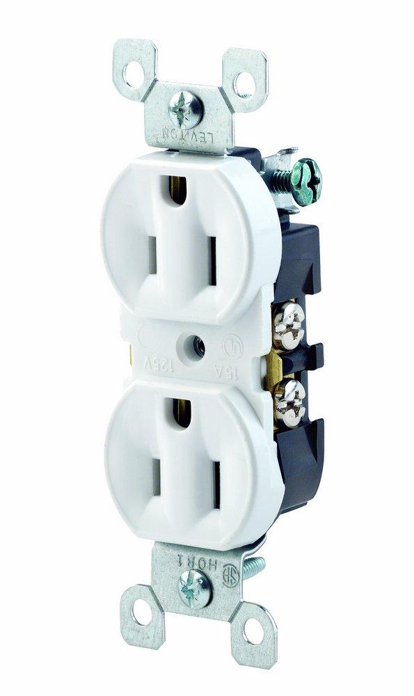 15A 125V Duplex Receptacle in White