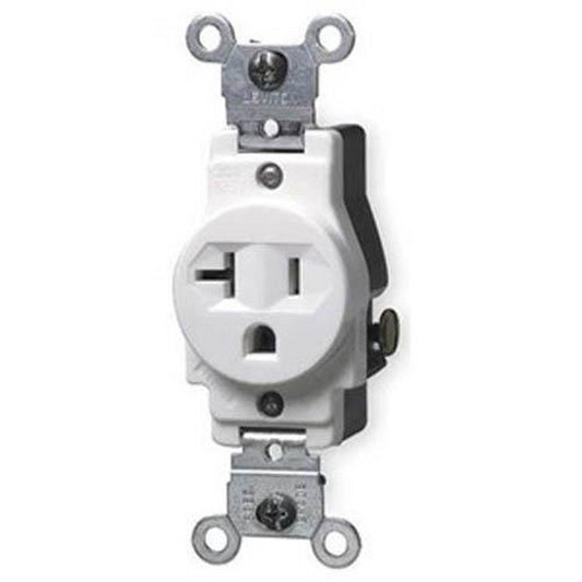 20A 125V Single Receptacle in White