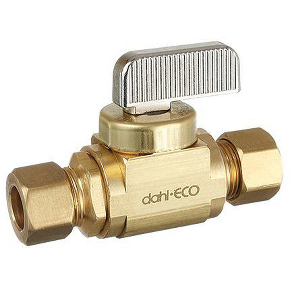 dahl Valve Mini-Ball™ 3/4 in. F1960 Lever Straight Supply Stop Valve in Rough Brass