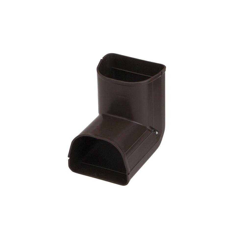 3-1/2 in. 90° Inside Vertical Line Set Cover Elbow in Brown