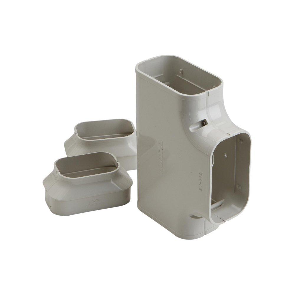 9-7/8 x 5-1/2 in. Line Set Cover System Plastic in Ivory