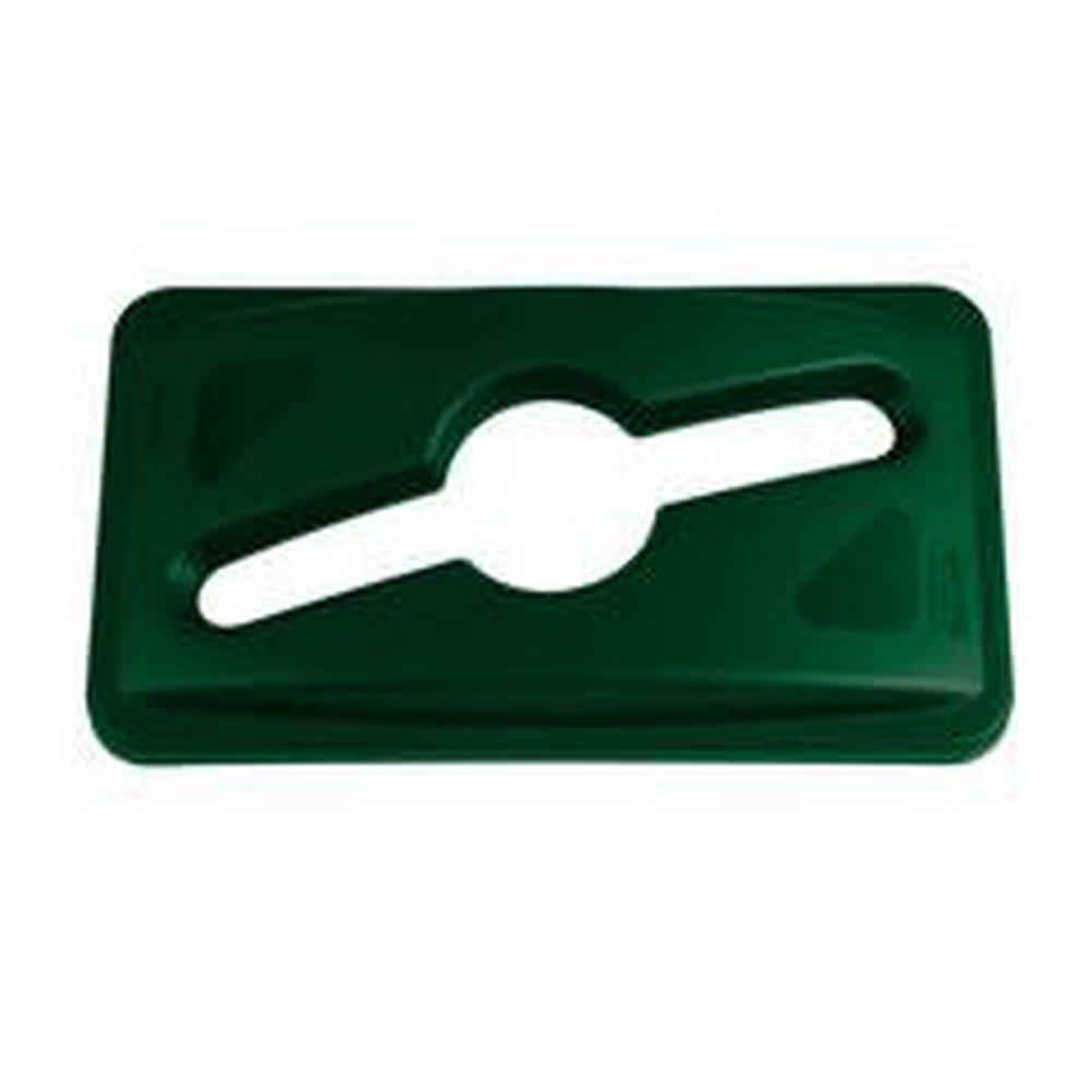 Rubbermaid Slim Jim® 2-4/5 x 20-2/5 x 11-3/10 in. Resin Single Stream Recycling Top Lid in Green