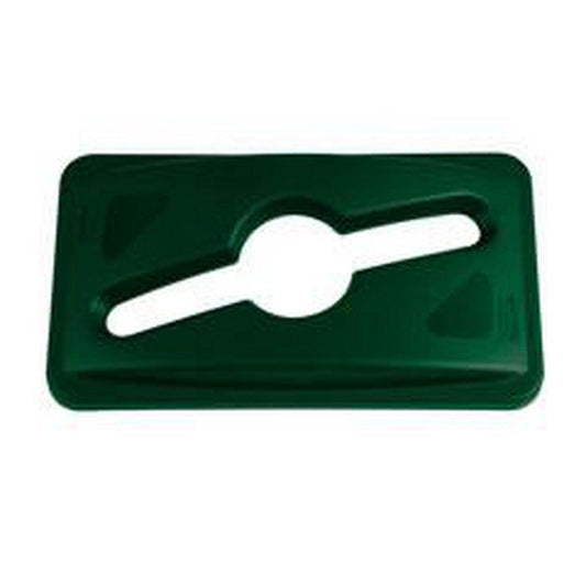 Rubbermaid Slim Jim® 2-4/5 x 20-2/5 x 11-3/10 in. Resin Single Stream Recycling Top Lid in Green