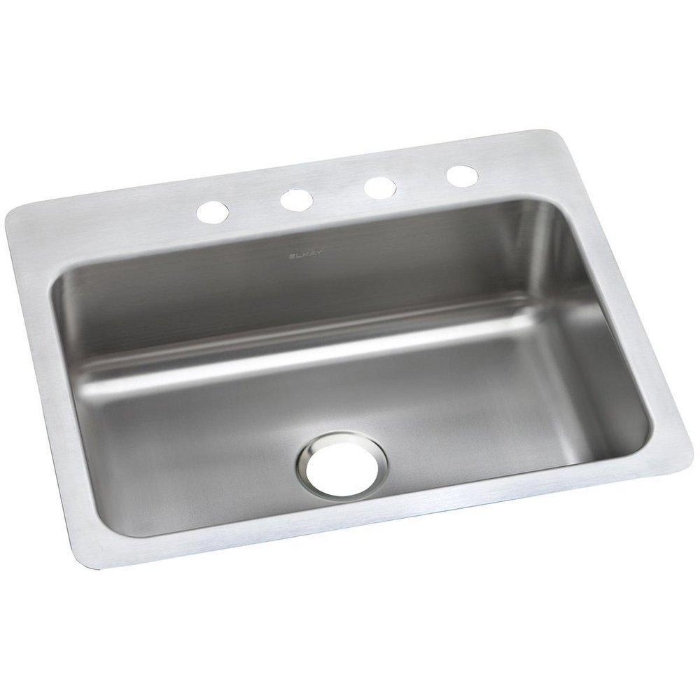 Dayton Elite 27 in. Dual Mount Stainless Steel Single Bowl Kitchen Sink in Elite Satin