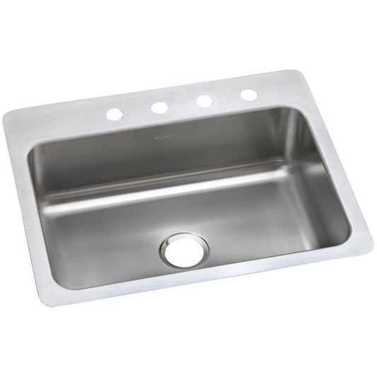Dayton Elite 27 in. Dual Mount Stainless Steel Single Bowl Kitchen Sink in Elite Satin
