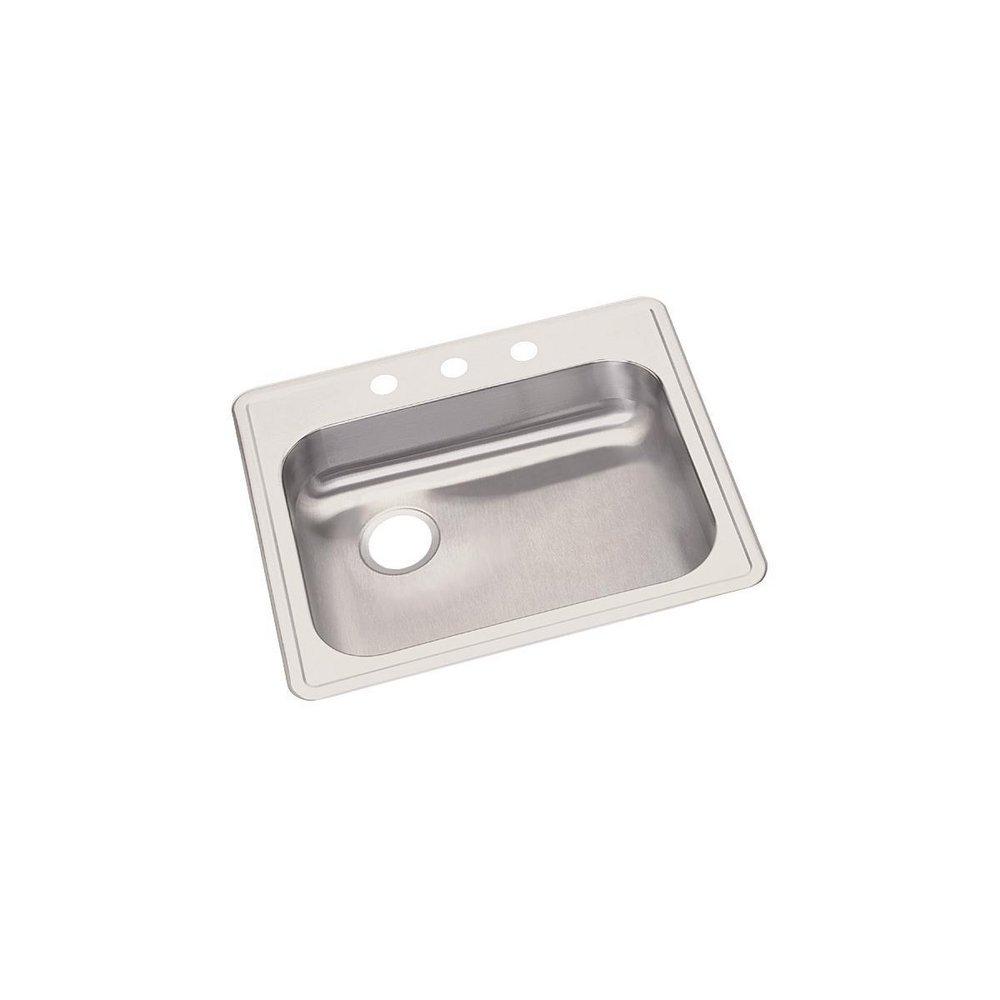 25 in. Drop-in Stainless Steel Single Bowl Kitchen Sink in Satin