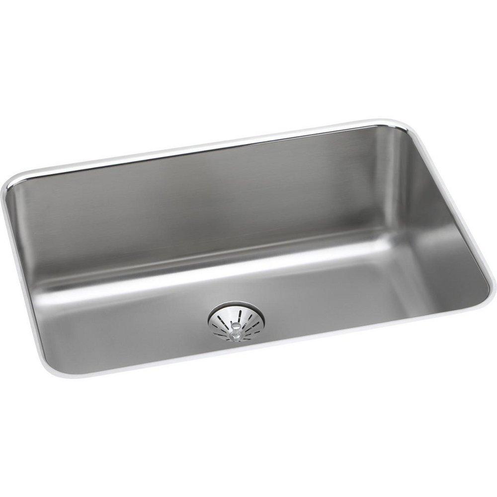Elkay Lustertone® 26-1/2 in. Undermount Stainless Steel Single Bowl Kitchen Sink in Lustertone