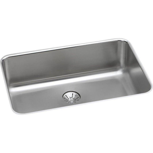 Elkay Lustertone® 26-1/2 in. Undermount Stainless Steel Single Bowl Kitchen Sink in Lustertone
