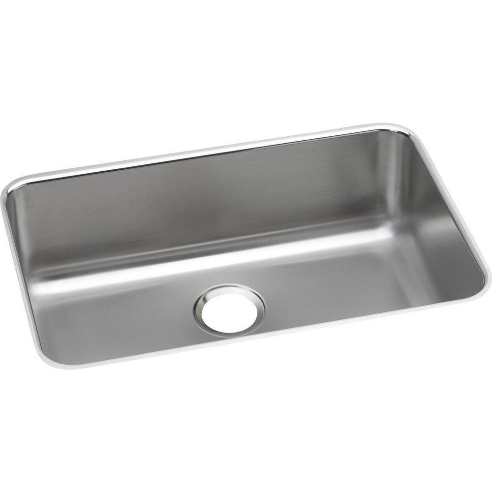 Elkay Lustertone® 26-1/2 in. Undermount Stainless Steel Single Bowl Kitchen Sink in Lustrous Satin