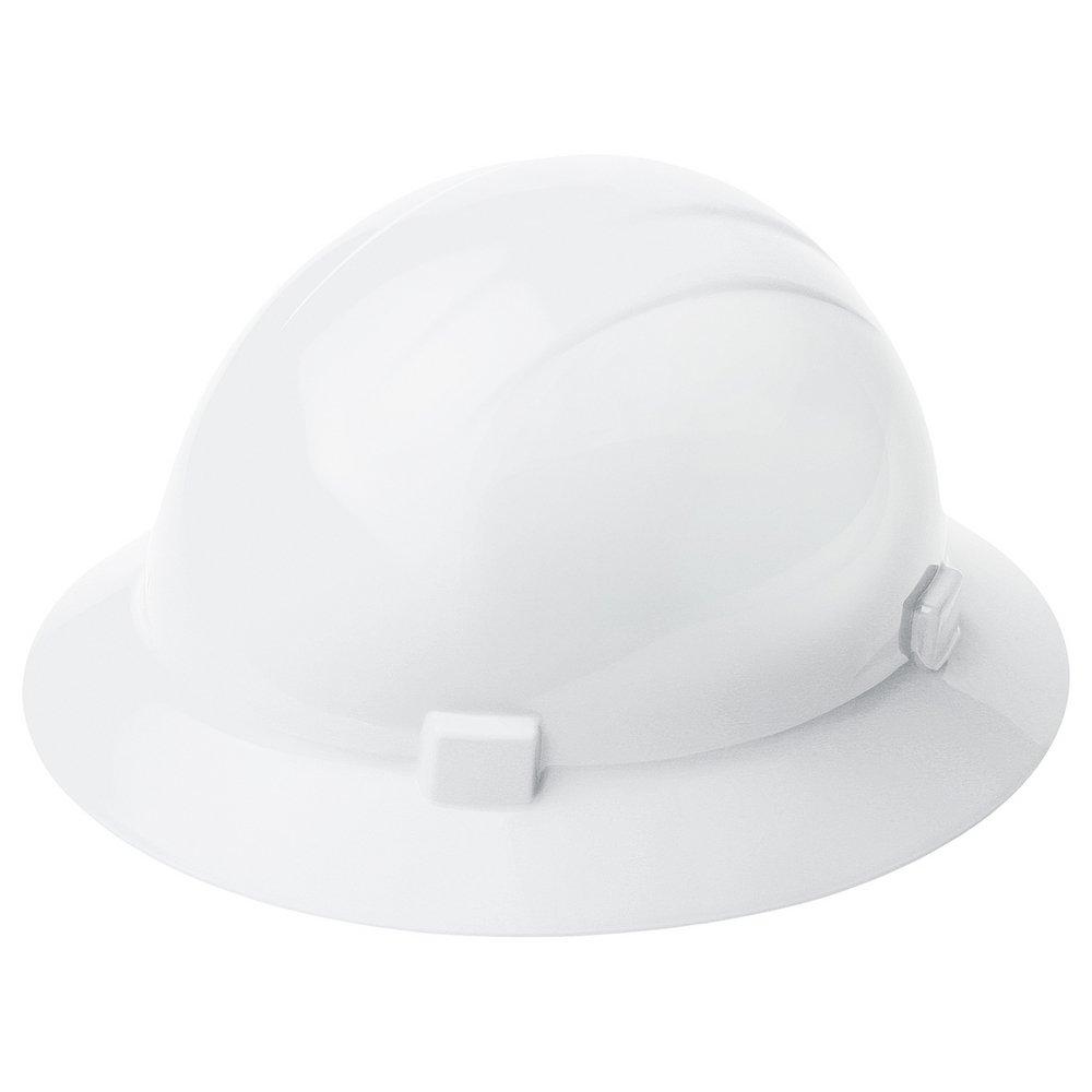 ERB Safety Americana® Size 6.5-8 Plastic Full Brim Ratchet Hard Hat in White