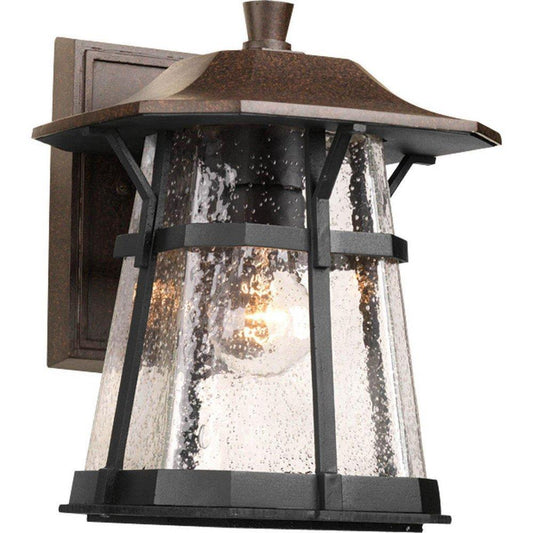 Progress Lighting Derby 11-1/4 in. 100W 1-Light Outdoor Wall Lantern in Espresso