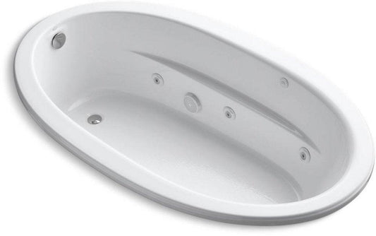 KOHLER Sunward® 72 x 42 in. Whirlpool Drop-In Bathtub with Reversible Drain in White