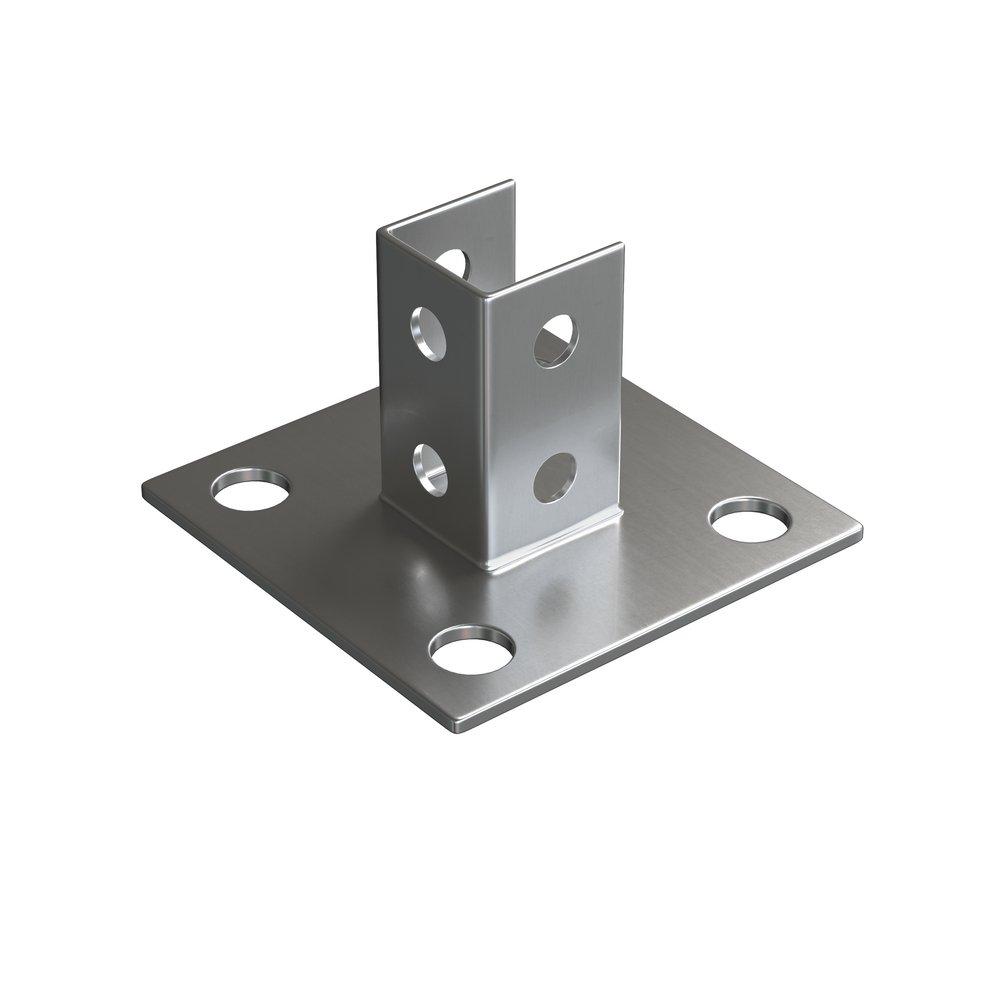 FNW® Figure 7853 3 1/2 in. 304SS 4-Hole Square Post Base