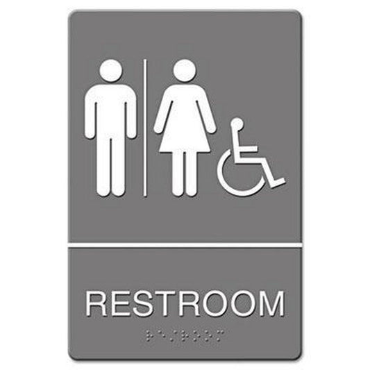 9 in. Restroom and Wheelchair Accessible Sign