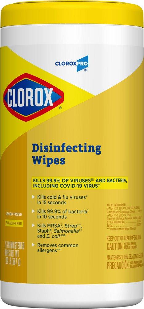 75 ct Lemon Fresh Fragrance Disinfecting Wipes