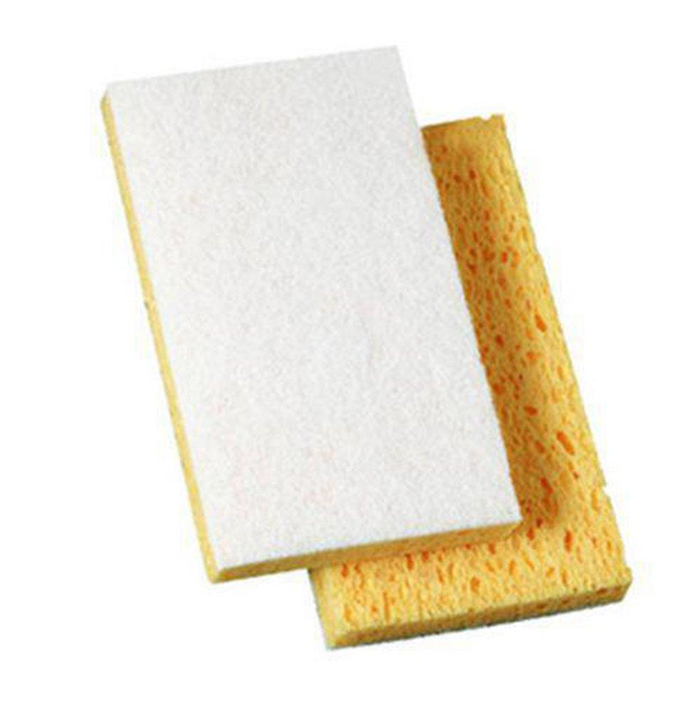 Light Duty Scrubbing Sponge in Yellow and White