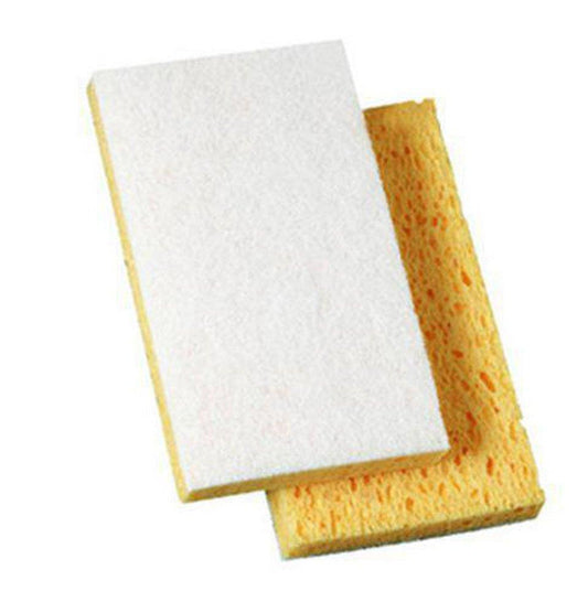 Light Duty Scrubbing Sponge in Yellow and White