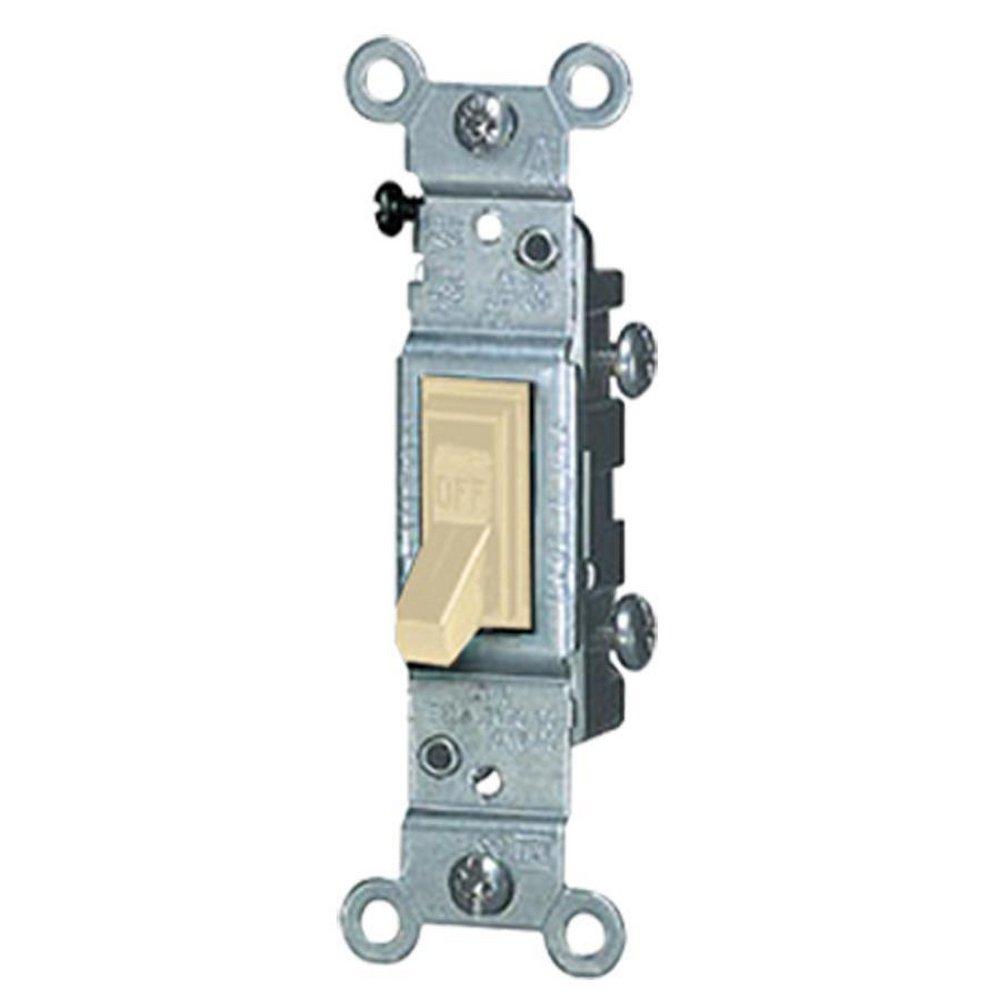 15 Amp 120 V 1P Toggle Switch in Ivory