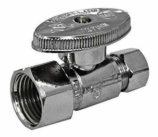 Legend Valve & Fitting T-582NL 3/8 in Lever Handle Straight Supply Stop Valve in Chrome Plated