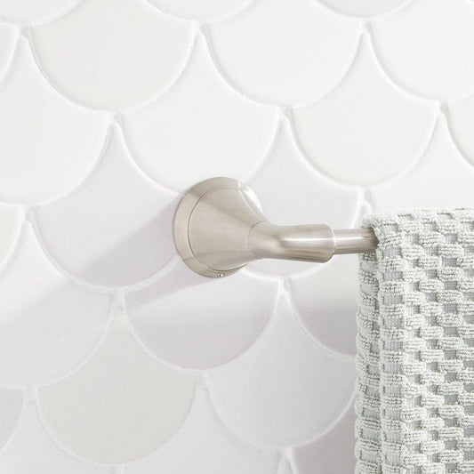 Signature Hardware Provincetown 24 in. Towel Bar in Brushed Nickel