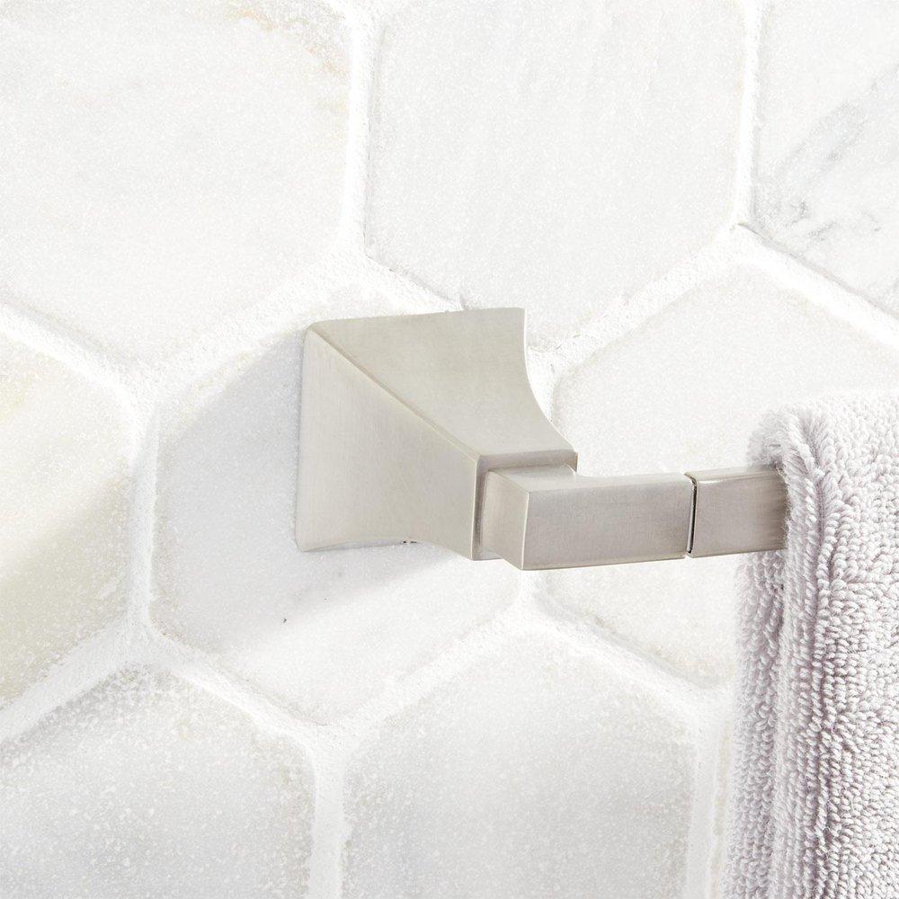 Signature Hardware Vilamonte 24 in. Towel Bar in Brushed Nickel