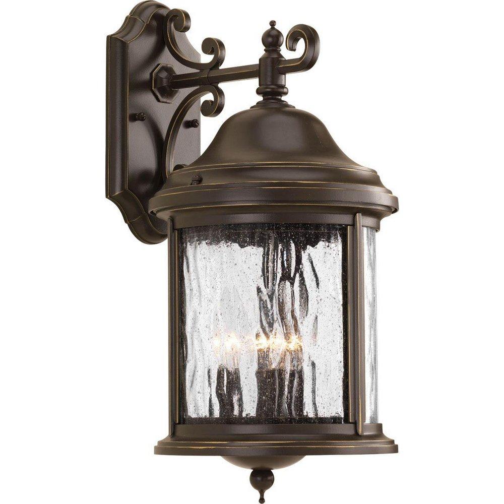 Progress Lighting Ashmore 16-1/2 in. 60W 3-Light Wall Lantern in Antique Bronze