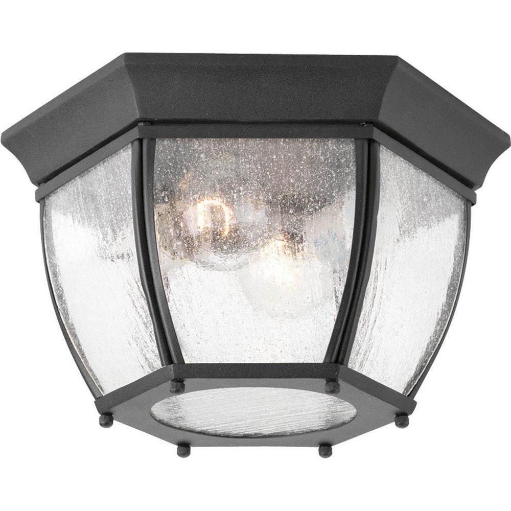 Progress Lighting Roman Coach 60W 2-Light Medium Flush Mount in Black