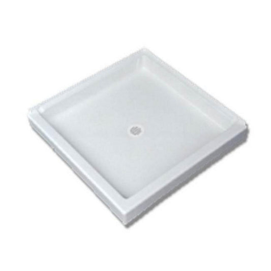 Florestone The Edge 60 in. x 36 in. Shower Base with Center Drain in White